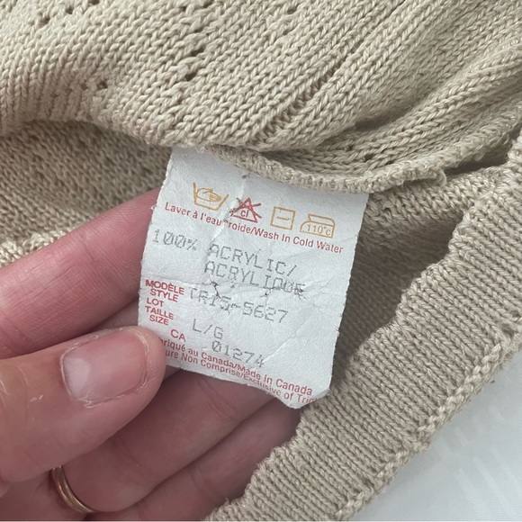 Vintage Crochet Knit Sweater Vest,‎ Size Large - Picture 5 of 9